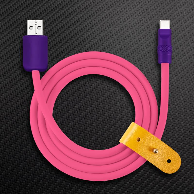 240W Contrast Color Silicone Fast Charging Cable