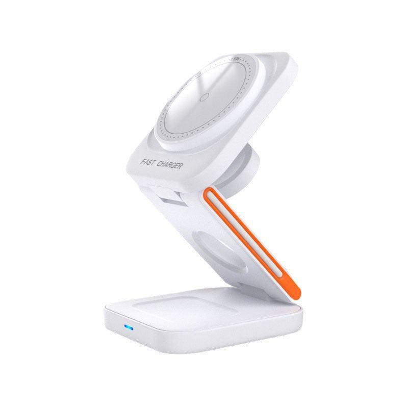 3-In-1 Magnetic Wireless Charger Fast Charging Folding Stand