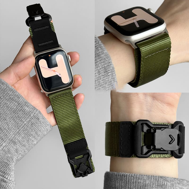 "AdventureFit" Rugged Climbing-Ready Woven Nylon Canvas Loop For Apple Watch