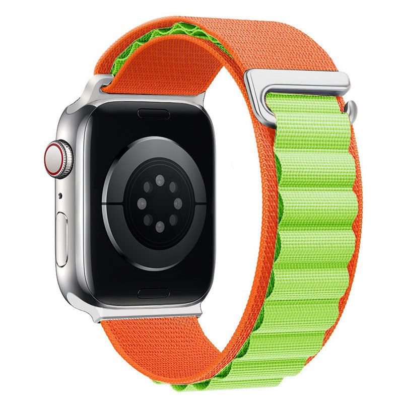 "Braided Multi-Color Band" Double Layer Nylon Loop For Apple Watch