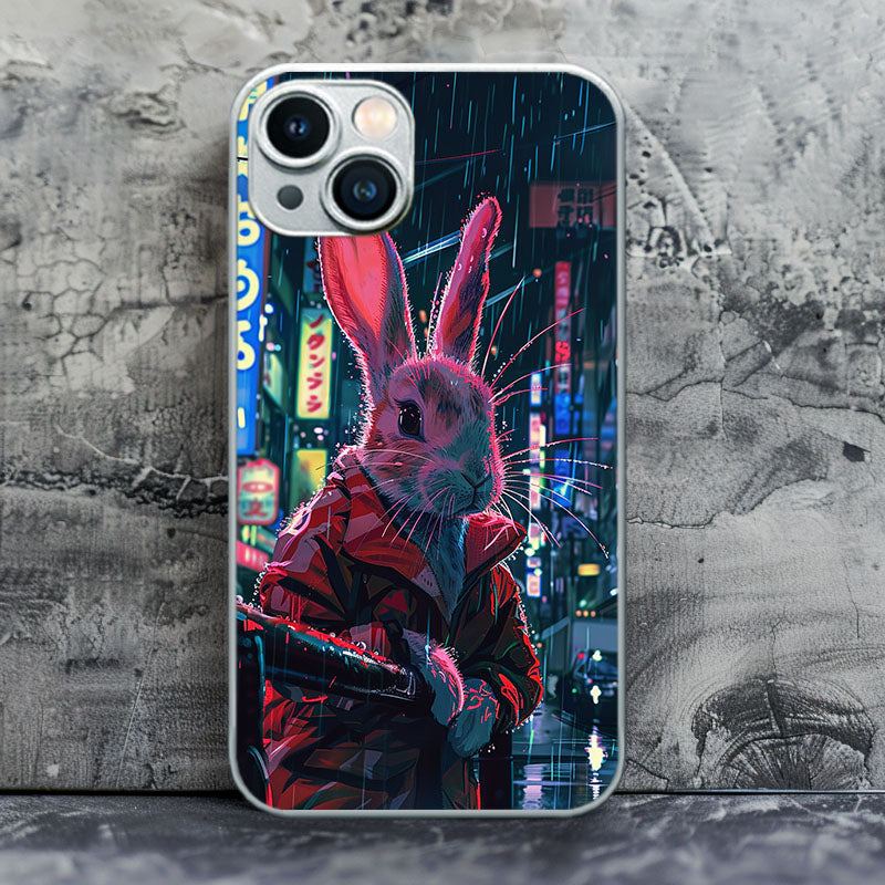 "BunnyJacketGlamourCase" Special Designed Glass Material iPhone Case