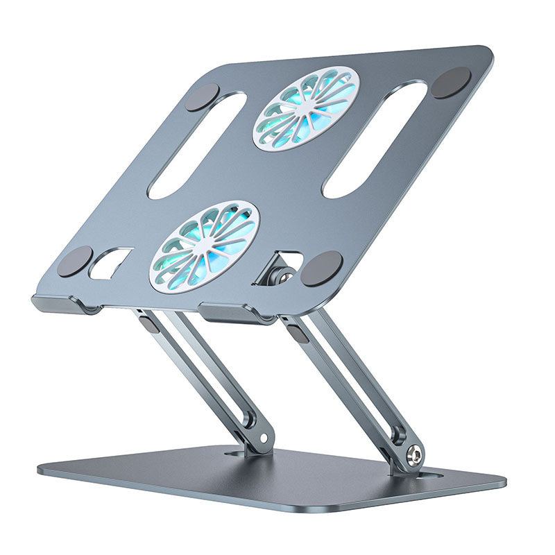 "Chubby" Metal Foldable Fan Cooling Heightening Computer Stand