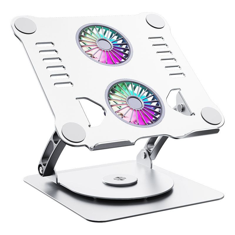 "Chubby" Metal Foldable Fan Cooling Heightening Computer Stand