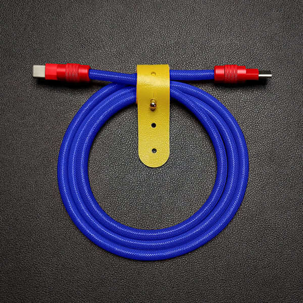 "Chubby" Vibrant Color-block Braided Charge Cable