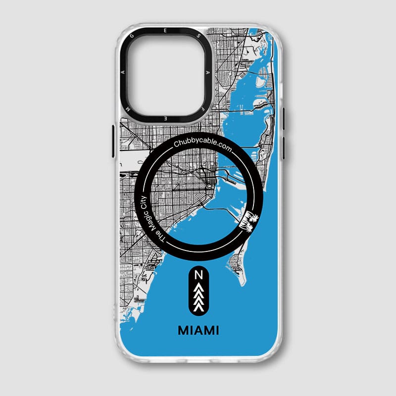 "City Map - Miami" Urban Adventure iPhone Case