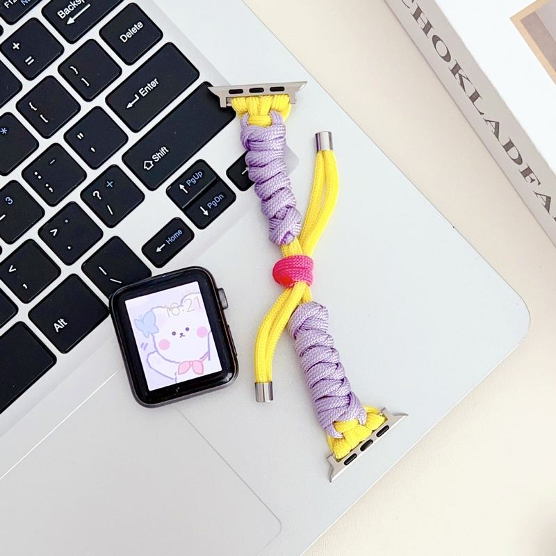 "Colorful Band" Twisted Rope Nylon Braided Watch Strap For Apple Watch