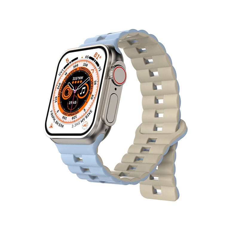 Dual-Color Magnetic Silicone Band For Apple Watch