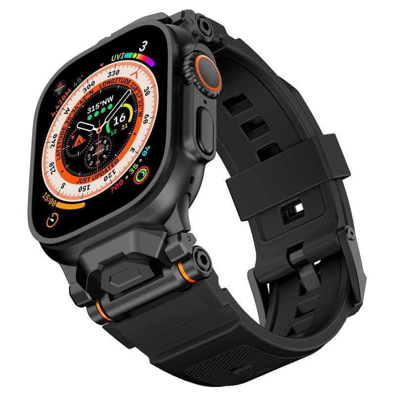 Explore Metal Connector Silicone Strap for Apple Watch