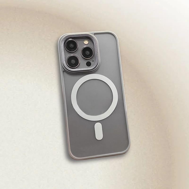 Frosted Magsafe Magnetic iPhone Case With Metal Lens Protection Frame