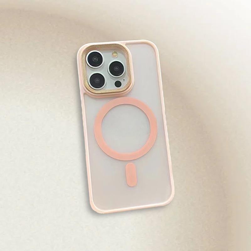 Frosted Magsafe Magnetic iPhone Case With Metal Lens Protection Frame