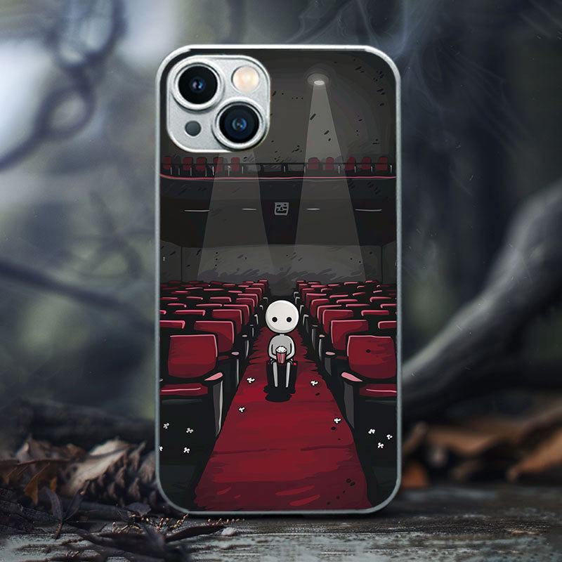 "GhostlyCinemaSnacker" Special Designed Glass Material iPhone Case