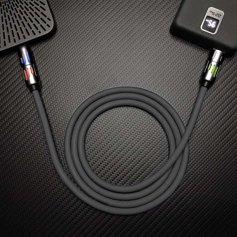 "GlowCharge Pro" 240W 4-in-1 Car Cable with Dynamic Lights