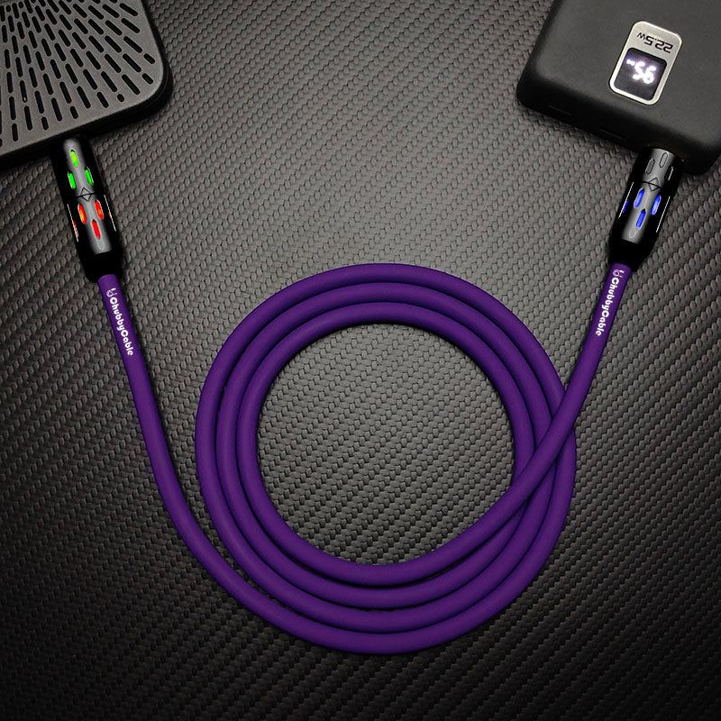 "GlowCharge Pro" 240W 4-in-1 Car Cable with Dynamic Lights