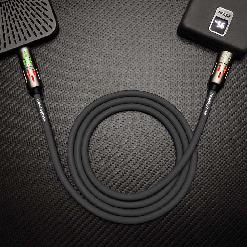 "GlowCharge Pro" 240W 4-in-1 Car Cable with Dynamic Lights