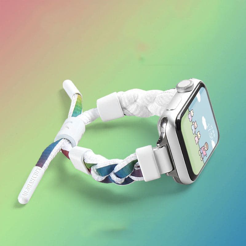 "Graffiti Watercolor" Creative Woven Nylon Apple Watch Strap