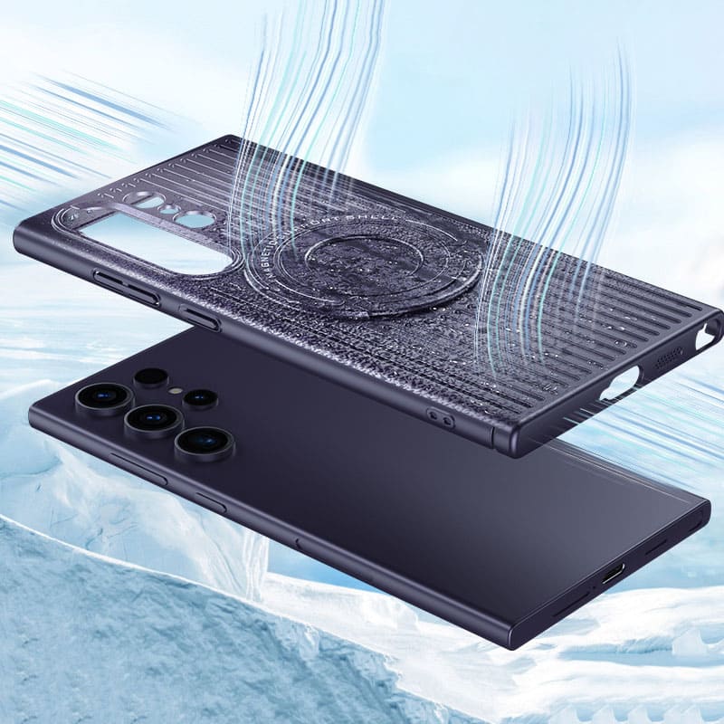 Heat Dissipation Magnetic Phone Case With Ring Holder For Samsung