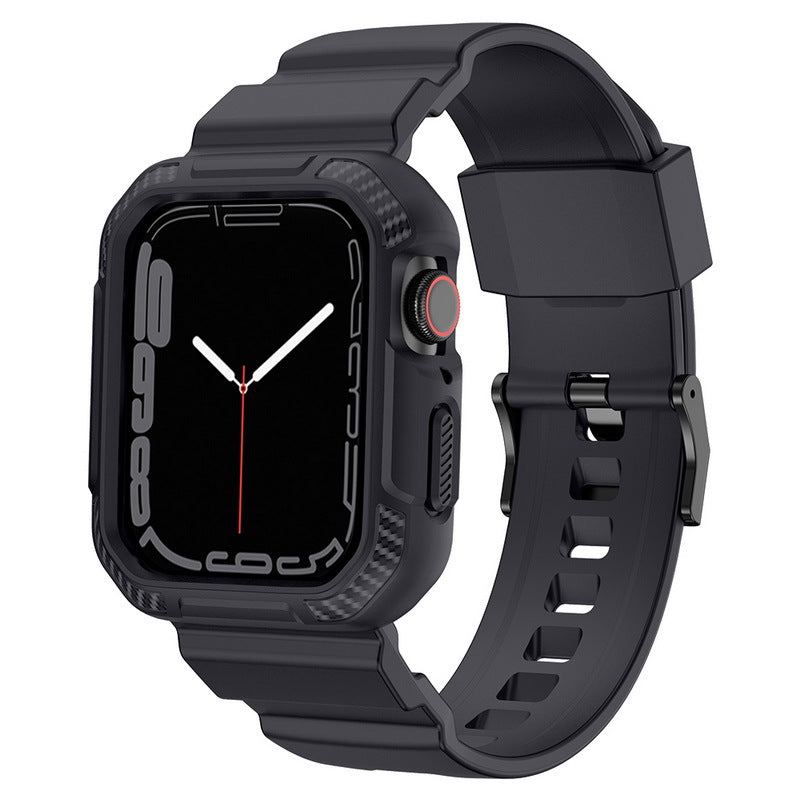 High-Grade Refined Carbon Fiber Case Integrated Band for Apple Watch