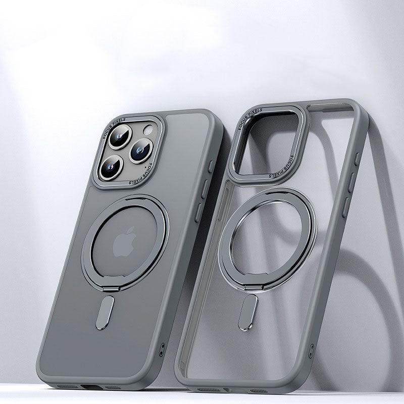 Highly Transparent Fully Covered Rotating Magnetic Bracket Case Suitable For iphone