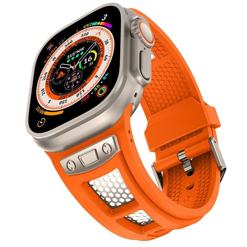 "Honeycomb Inspired Band" Breathable TPU Loop With Metal Buckle for Apple Watch