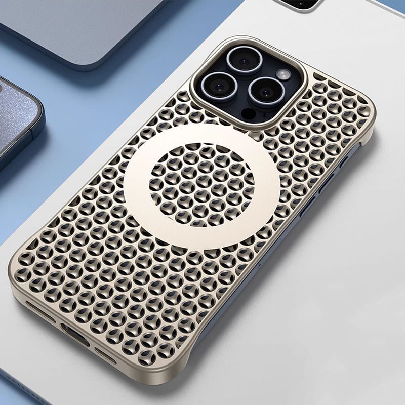 Honeycomb-Inspired Frameless Breathable Magnetic iPhone Case