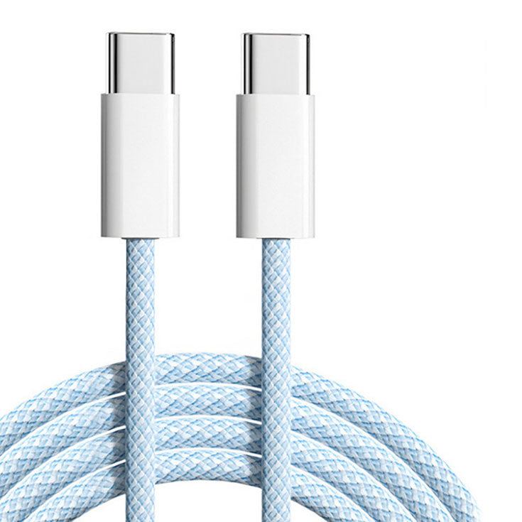 Macaron Braided Fast Charging Cable For iPhone 15