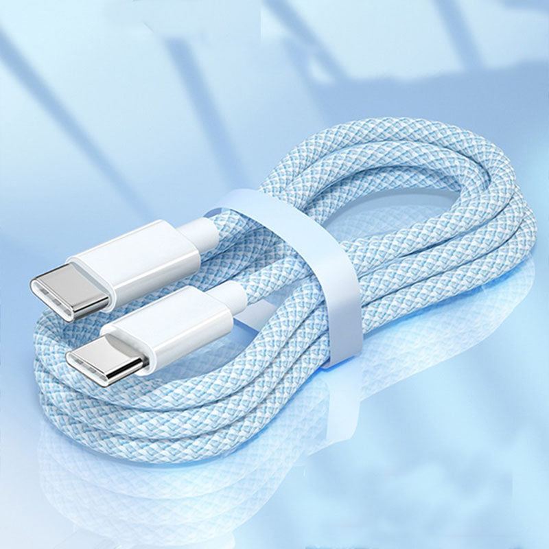 Macaron Braided Fast Charging Cable For iPhone 15