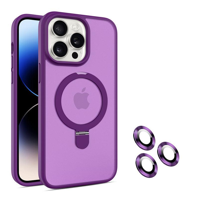 Magnetic Fulcrum Bracket Phone Case With Lens Film