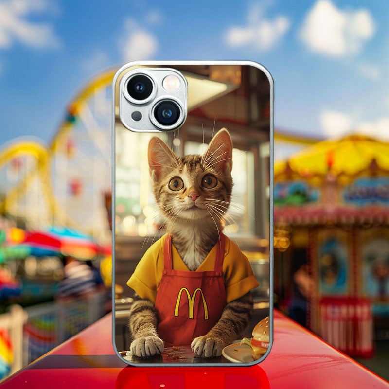 "McFurryCat" Special Designed Glass Material iPhone Case