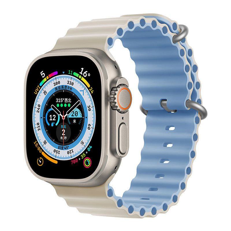 "Mechanical Band" Two-color Silicone Loop For Apple Watch