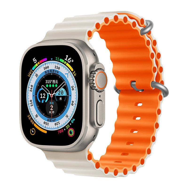 "Mechanical Band" Two-color Silicone Loop For Apple Watch