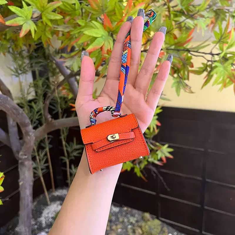 "Mini Kelly Bag" Creative Leather AirPods Case