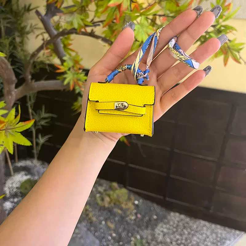 "Mini Kelly Bag" Creative Leather AirPods Case