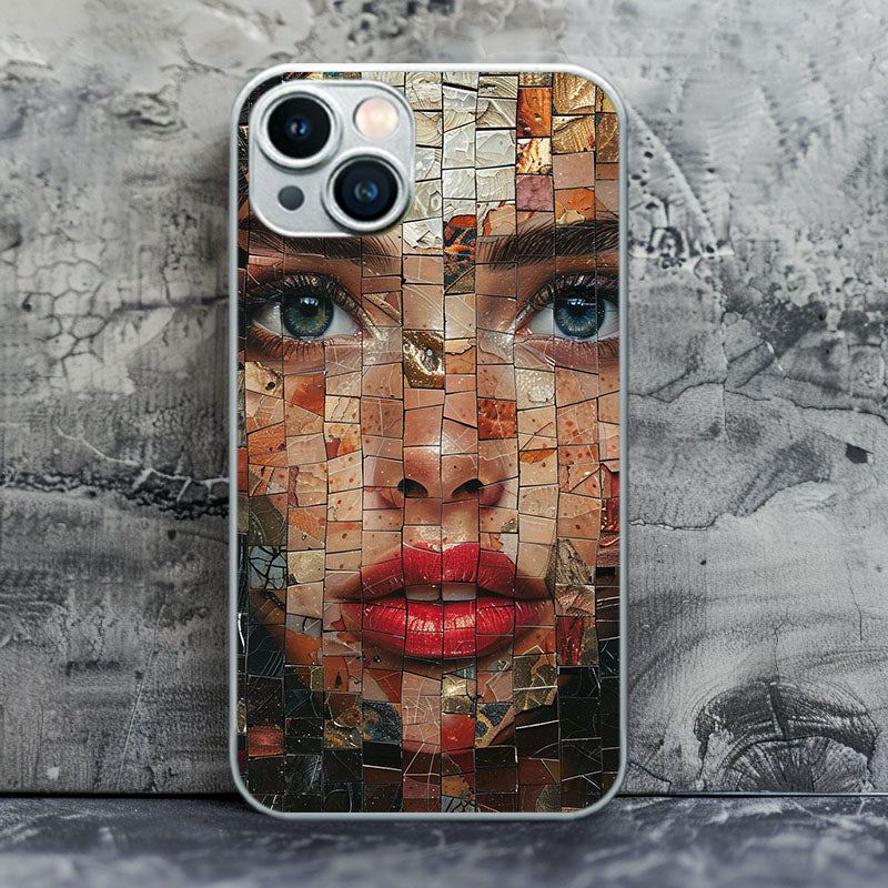 "MosaicMaiden" Special Designed Glass Material iPhone Case