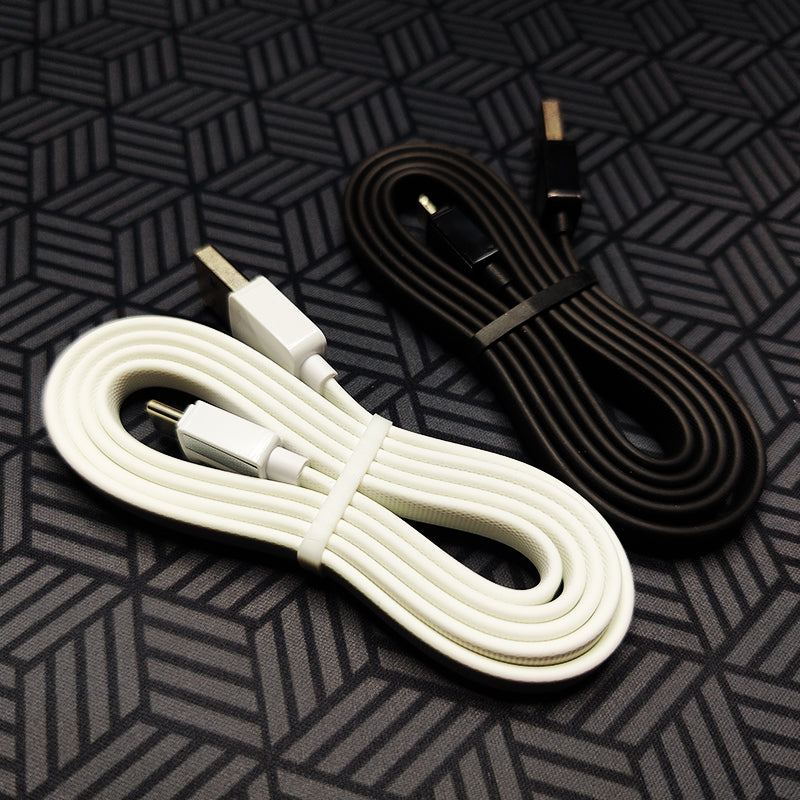 Premium Flat Metal-Tipped Cable with Bold Dot Pattern