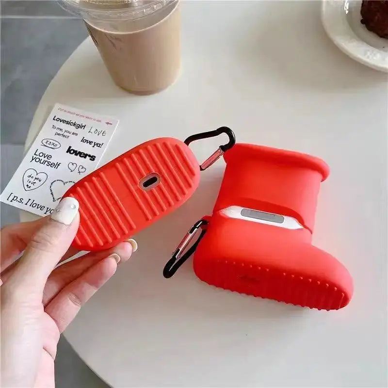 "Red Boots" Creative Silicone AirPods Case