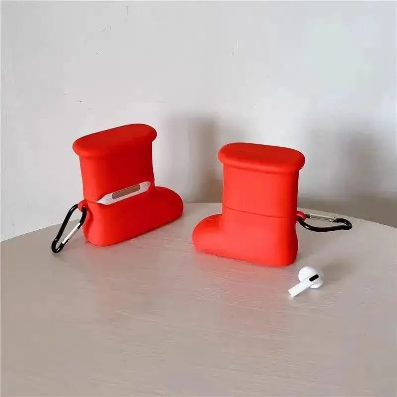 "Red Boots" Creative Silicone AirPods Case