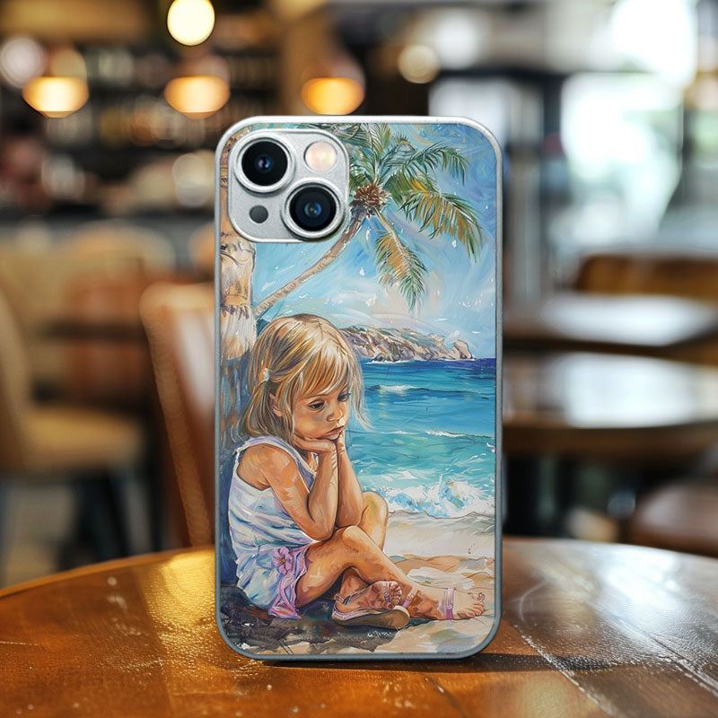 "SeasideReflection" Special Designed Glass Material iPhone Case