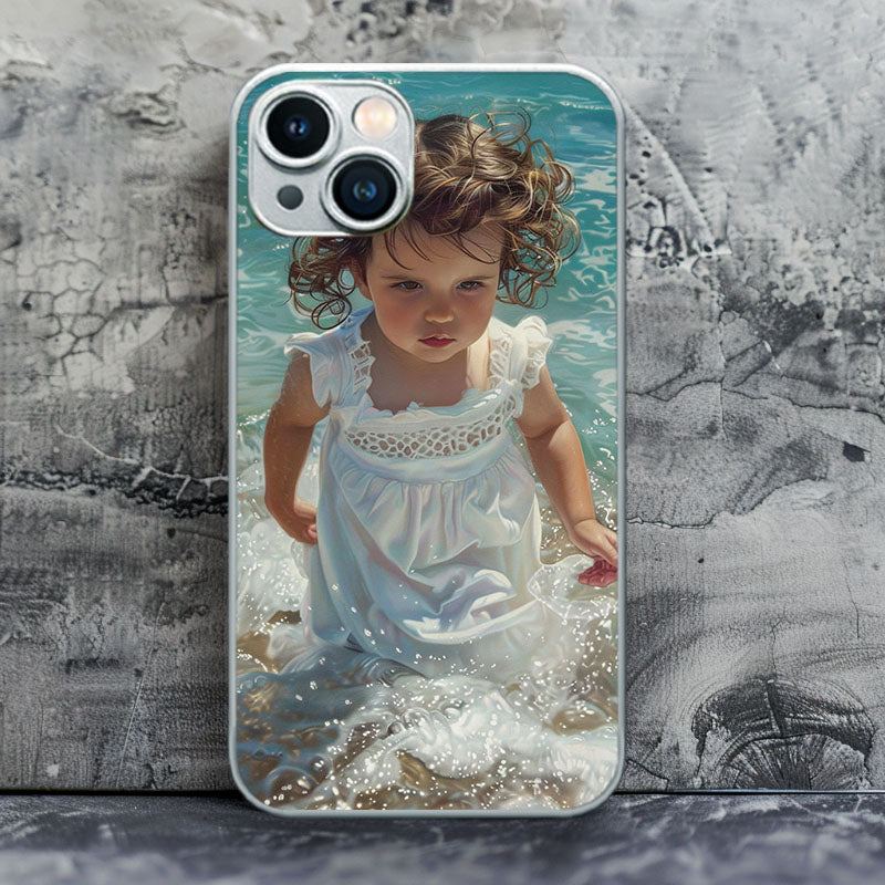 "SkirtSwingSea" Special Designed Glass Material iPhone Case