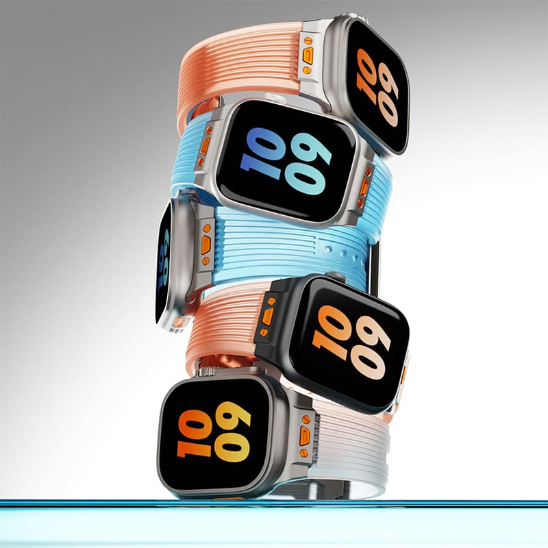 "Sleek Luxury" Transparent Streamlined Silicone Band For Apple Watch