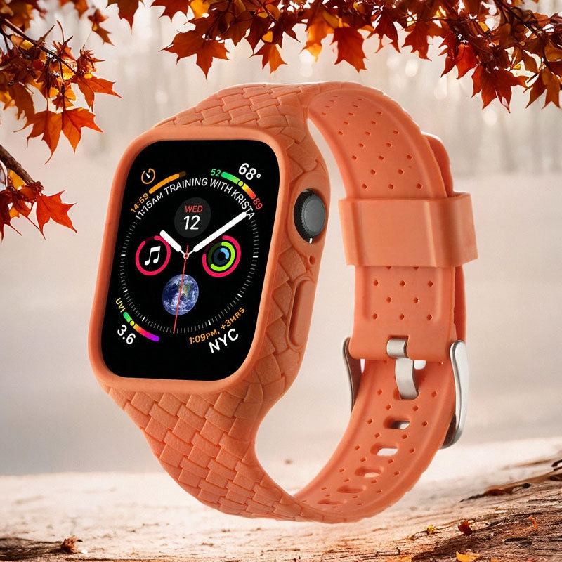 "Solid Sports Band" Woven One-Piece Breathable Band For Apple Watch