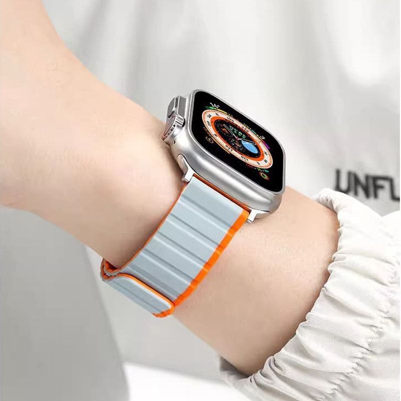 "Sport Two-Tone" Magnetic Silicone Apple Watch Strap