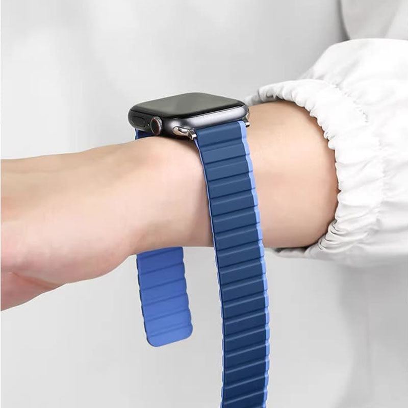 "Sport Two-Tone" Magnetic Silicone Apple Watch Strap