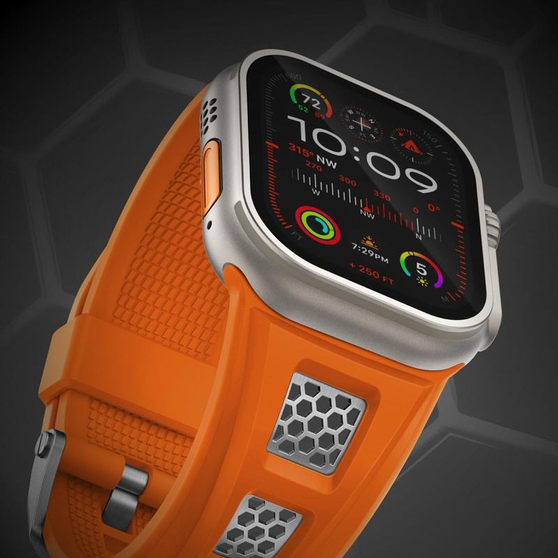 "Sports Band" Grid Hollow Silicone Band For Apple Watch