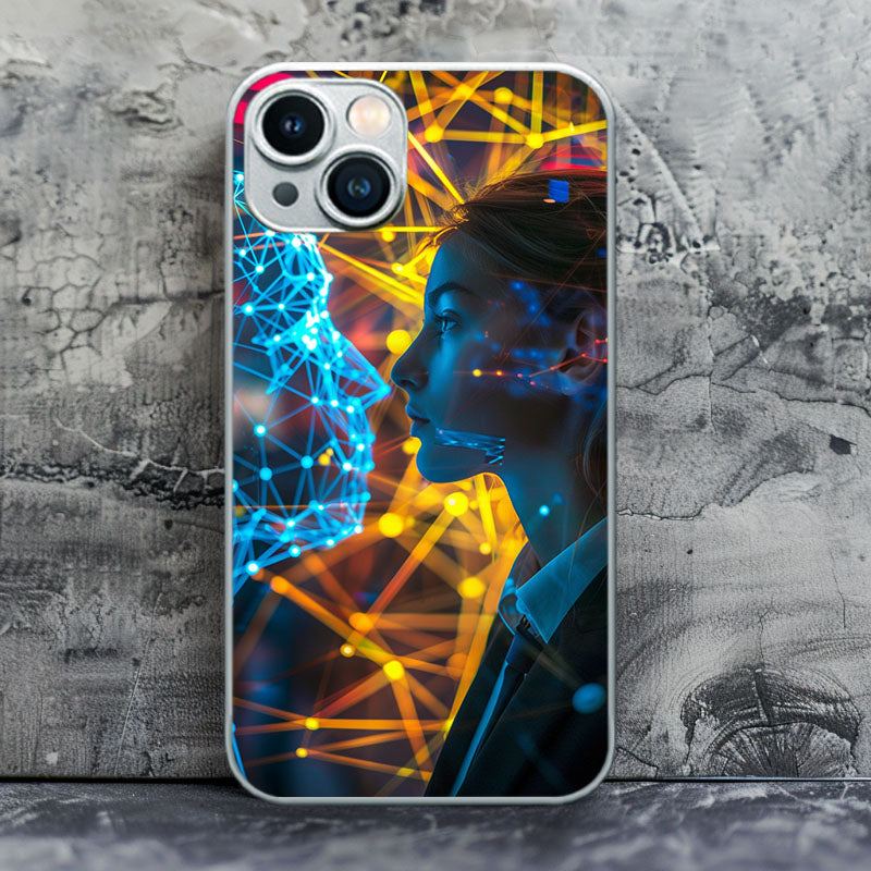 "SymTechDualFace" Special Designed Glass Material iPhone Case