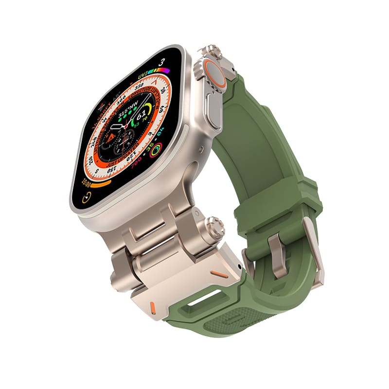 "Ultimate Luxury" Silicone Band with Titanium Connector for Apple Watch