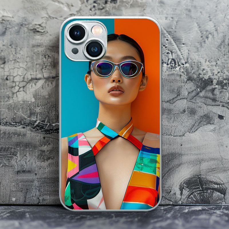 "VividSummerModel" Special Designed Glass Material iPhone Case