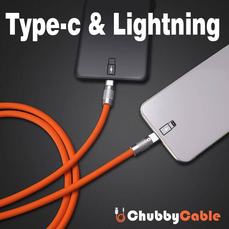 "Chubby Plus" 2 In 1 Fast Charge Cable C+Lightning