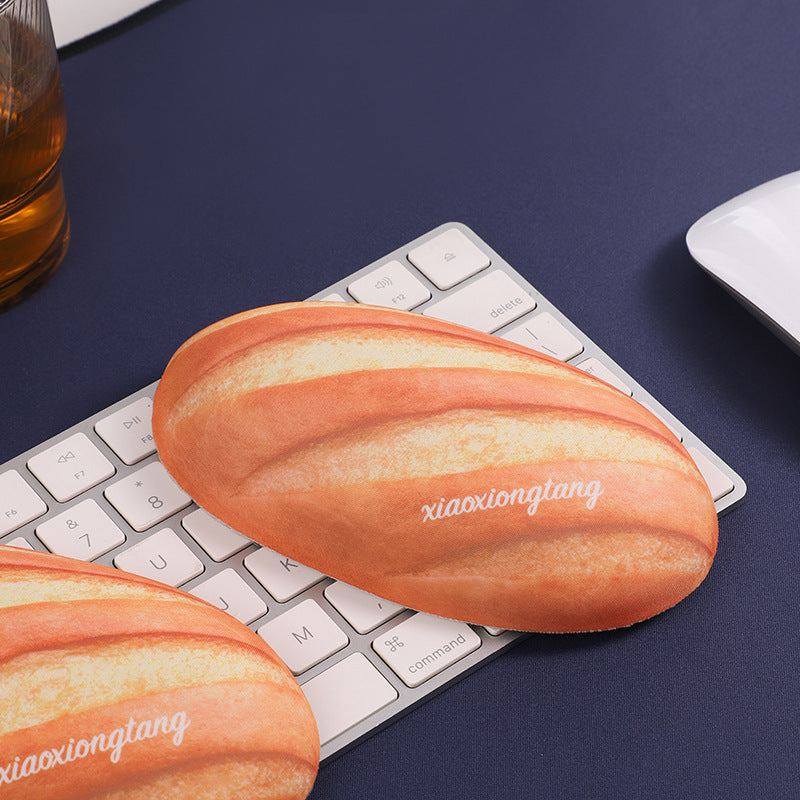 "Chubby Comfort" Silicone Keyboard Wrist Rest & Mouse Pad Set - Bread Theme